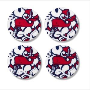 8 Vineyard Vines Hibiscus Whale Coasters